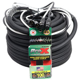 100' Ft. Balanced Dual XLR-M to Dual XLR-F High Performance Audio Cable