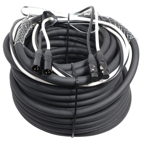 100' Ft. Balanced Dual XLR-M to Dual XLR-F High Performance Audio Cable