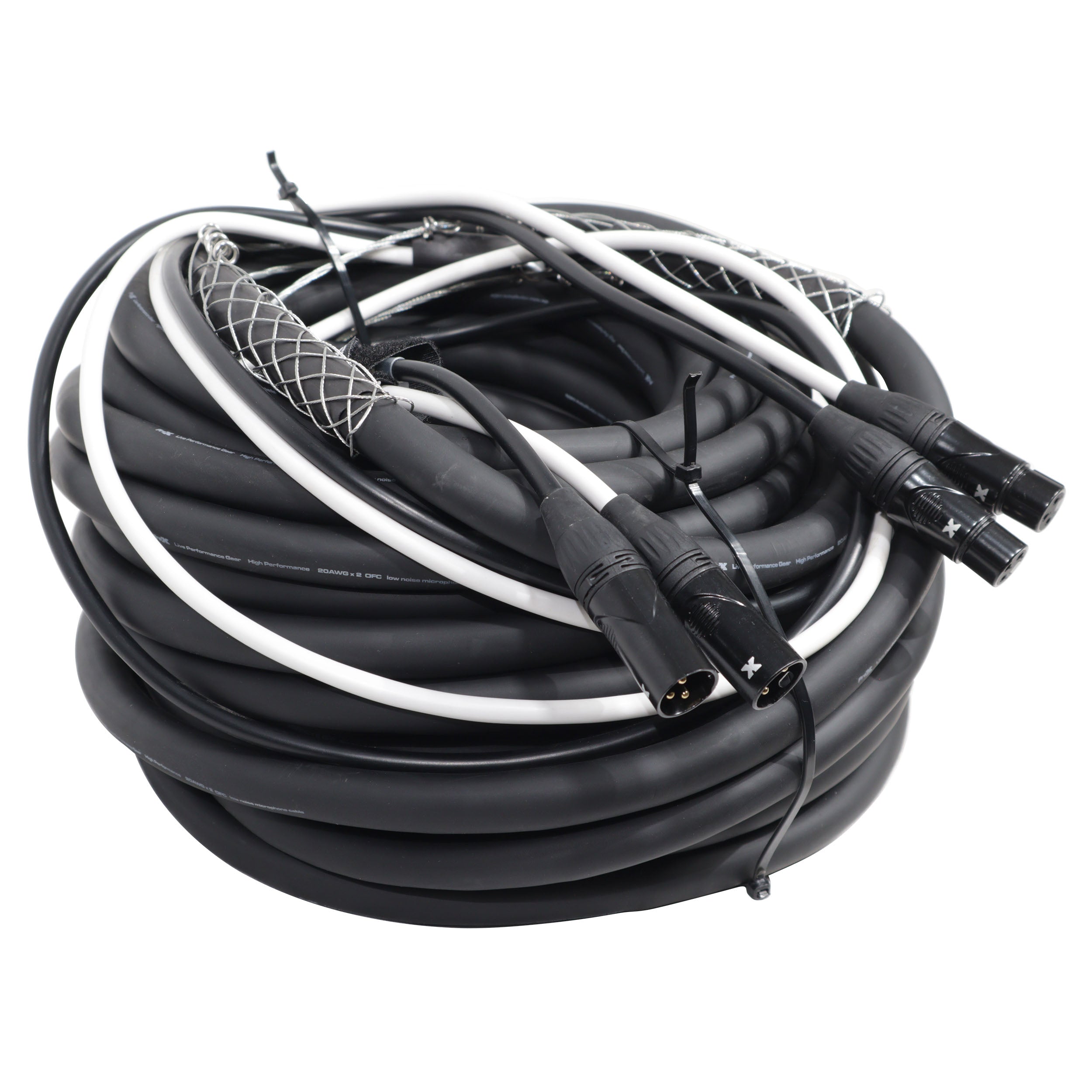 75' Ft High Performance Dual XLR-M to Dual XLR-F Audio Cable