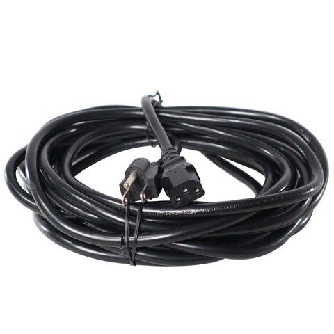 25 Ft. Power Cord NEMA 5-15P to NEMA 3-Prong 5-15R 14AWG Shielded Power Cable