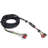 25' ft 10 RCA Channel + 3 Power Cable for Marine and Car Audio - Medusa Style Cable