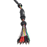 100' ft 10 RCA Channel + 3 Power Cable for Marine and Car Audio - Medusa Style Cable