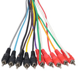 50' ft 10 RCA Channel + 3 Power Cable for Marine and Car Audio - Medusa Style Cable