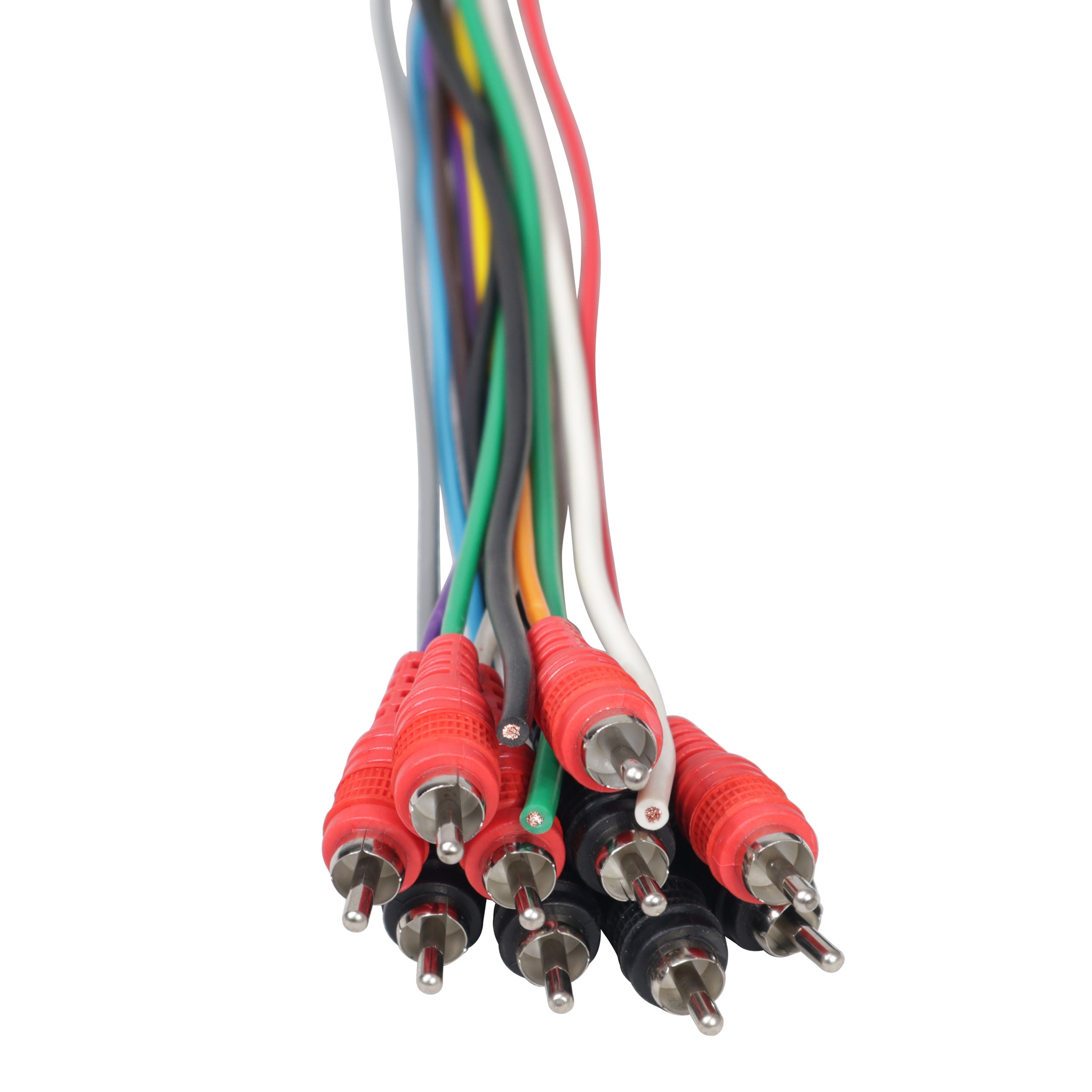 75' ft 10 RCA Channel + 3 Power Cable for Marine and Car Audio - Medusa Style Cable