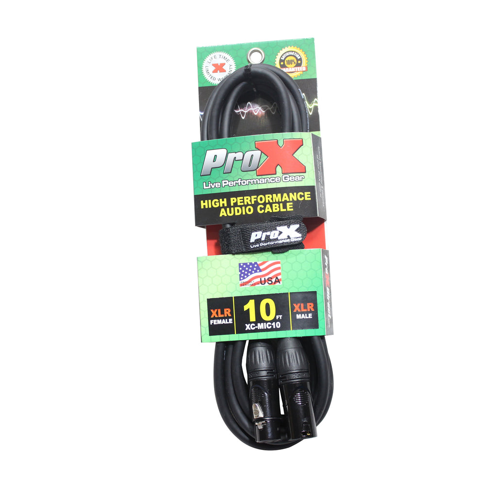 10 Ft. Balanced XLR3-F to XLR3-M High Performance Microphone Cable