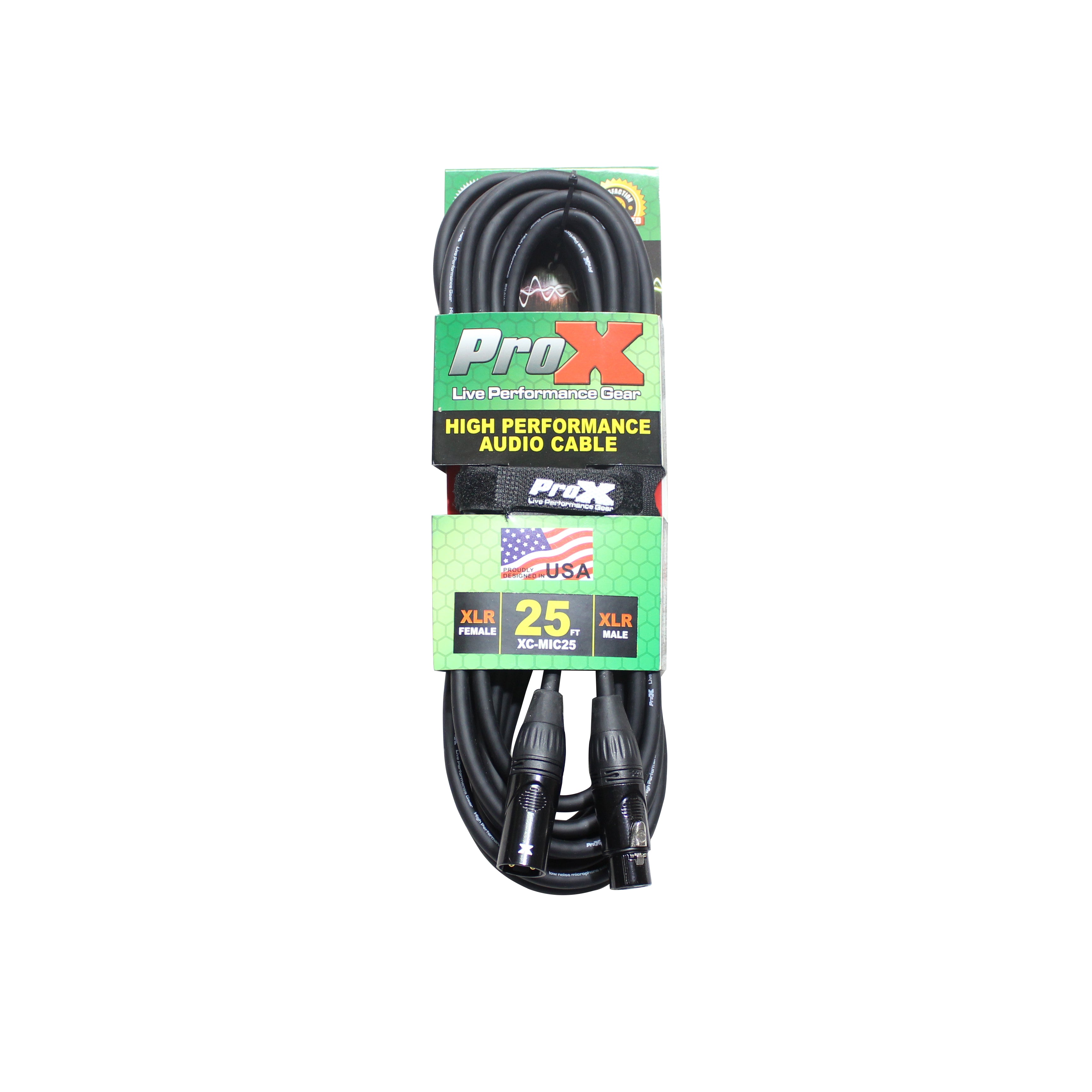 25 Ft. Balanced XLR-F to XLR-M High Performance Microphone Cable