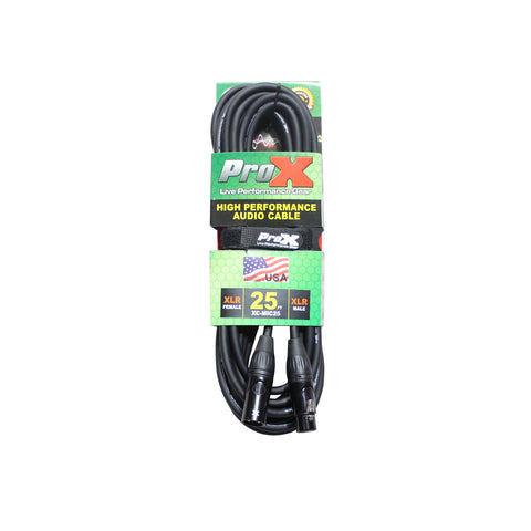 25 Ft. Balanced XLR-F to XLR-M High Performance Microphone Cable