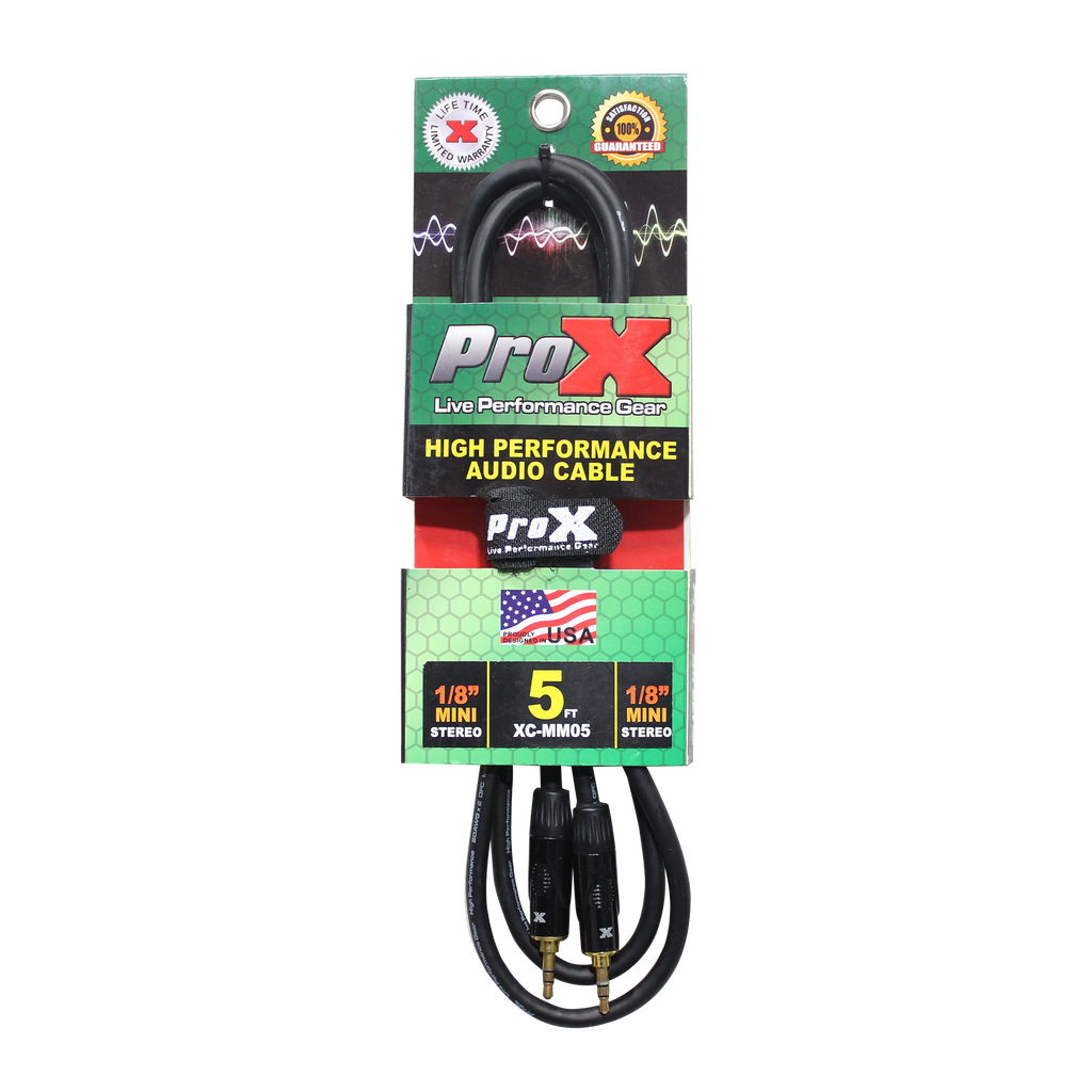 5 Ft. Balanced TRS-M Mini 1/8" to TRS-M Mini 1/8" High-Performance Audio Cable