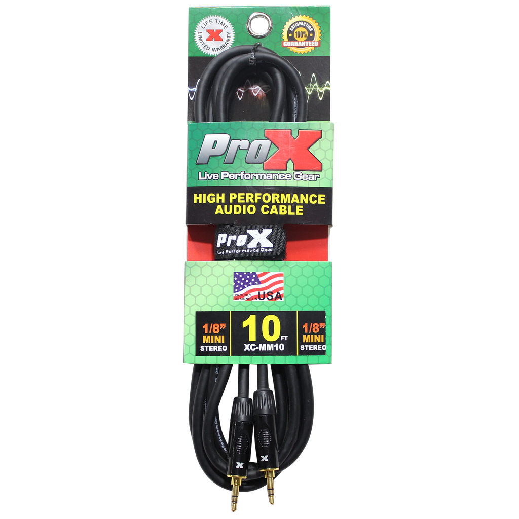 10 Ft. Balanced TRS-M Mini 1/8" to TRS-M Mini 1/8" High Performance Audio Cable