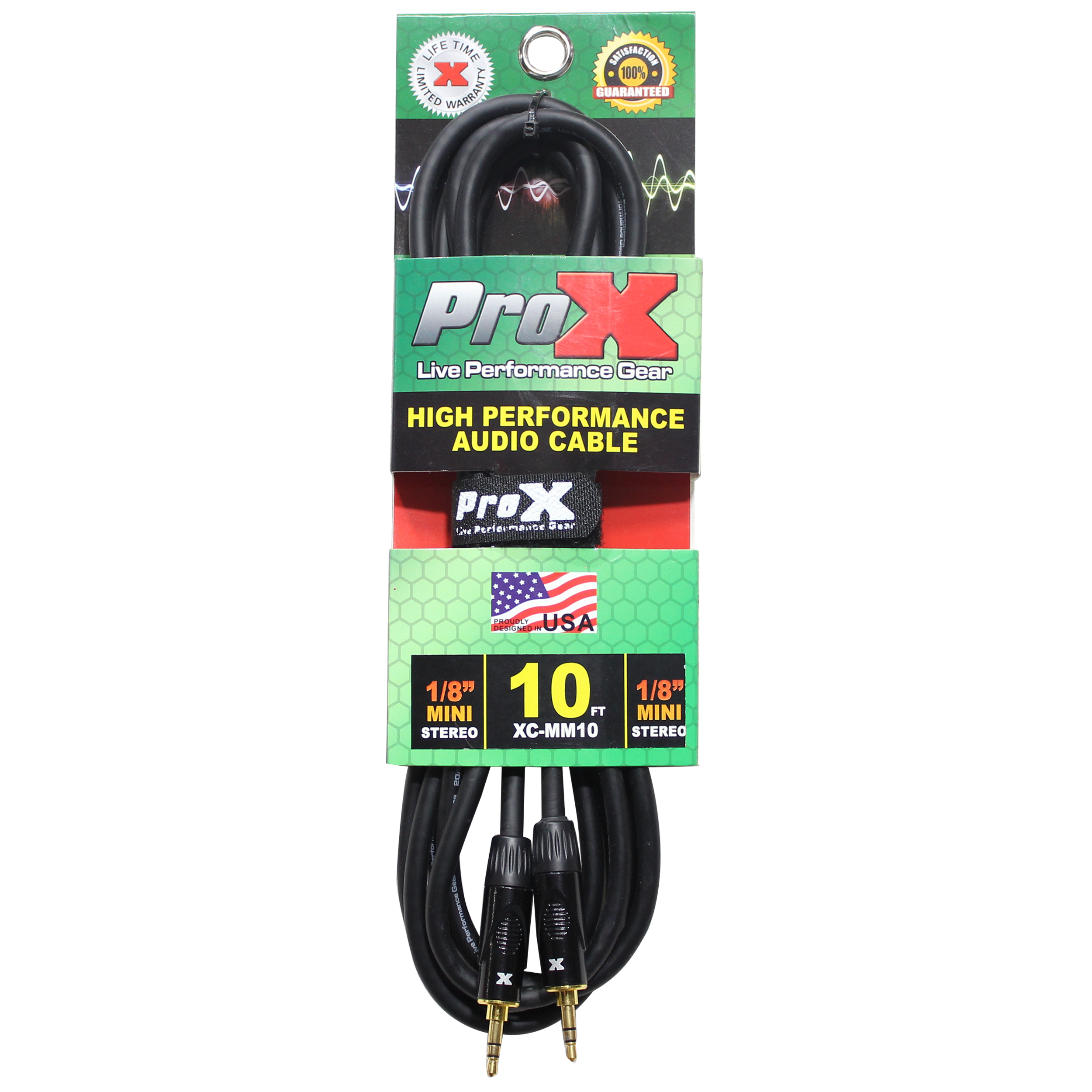 10 Ft. Balanced TRS-M Mini 1/8" to TRS-M Mini 1/8" High Performance Audio Cable