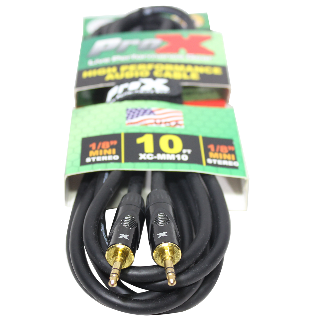 10 Ft. Balanced TRS-M Mini 1/8" to TRS-M Mini 1/8" High Performance Audio Cable