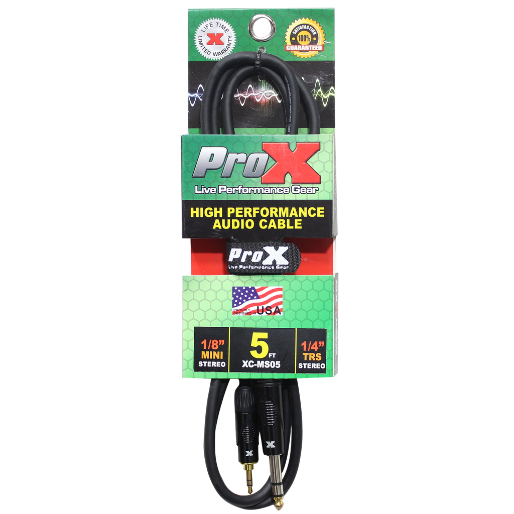 5 Ft. Balanced TRS-M Mini 1/8" to TRS-M High Performance Audio Cable