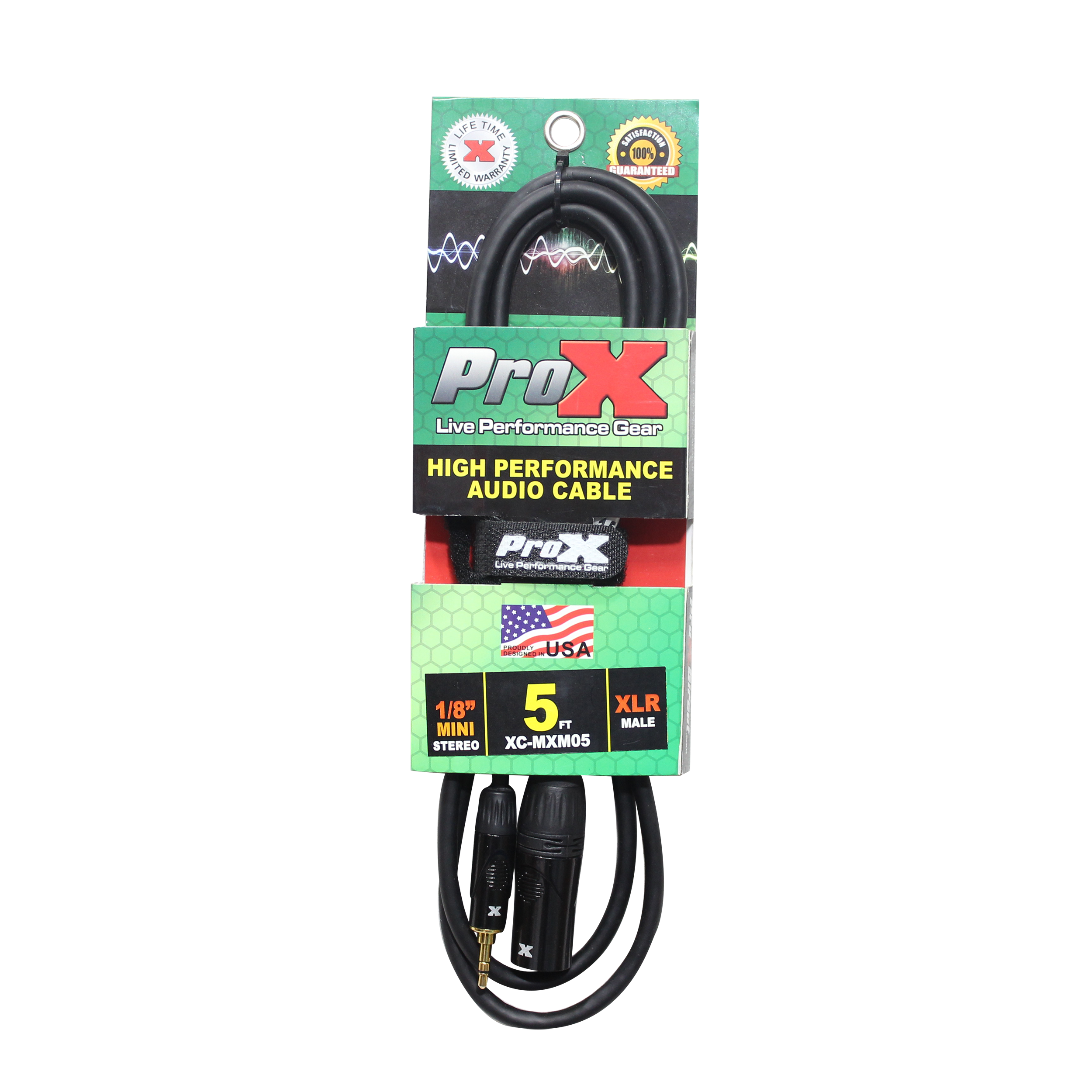 5 Ft. UnBalanced Audio Cable 1/8" (3.5mm) TRS Mini to XLR-M