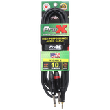 10 Ft. Unbalanced 3.5mm. Mini-TRS to Dual TS-M High Performance Audio Y Cable