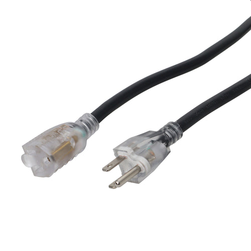10' Ft. 120VAC NEMA 15 Male to 3 Outlet Female Power-Extension Cord 12 AWG