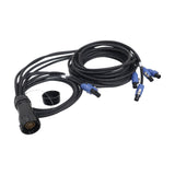 19-Pin Kupo WPS-5219LM to 6x PowerCon Blue 2x 6ft 2x 10ft 2x 16f SJOOW - 12AWG