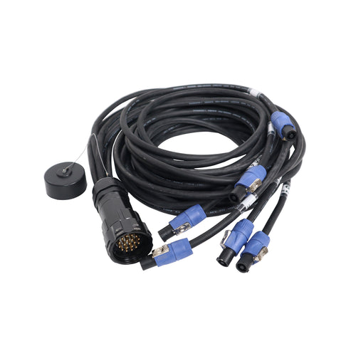 19-Pin Kupo WPS-5219LM to 6x PowerCon Blue 2x 6ft 2x 10ft 2x 16f SJOOW - 12AWG