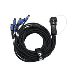 19-Pin Kupo WPS-5219LM to 6x PowerCon Blue 2x 6ft 2x 10ft 2x 16f SJOOW - 12AWG