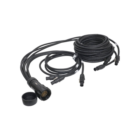19PIN Kupo WPS-5219LM to 6x Rean True1 PowerCon 3, 5, 10, 15, 20, 25 ft SJOOW - 12AWG