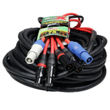 75' FT 14AWG Powerkon to Dual XLR Combo Link Jumper Cable