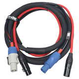 10' Ft Dual 14AWG Powerkon to Dual XLR Combo Link Jumper Cable