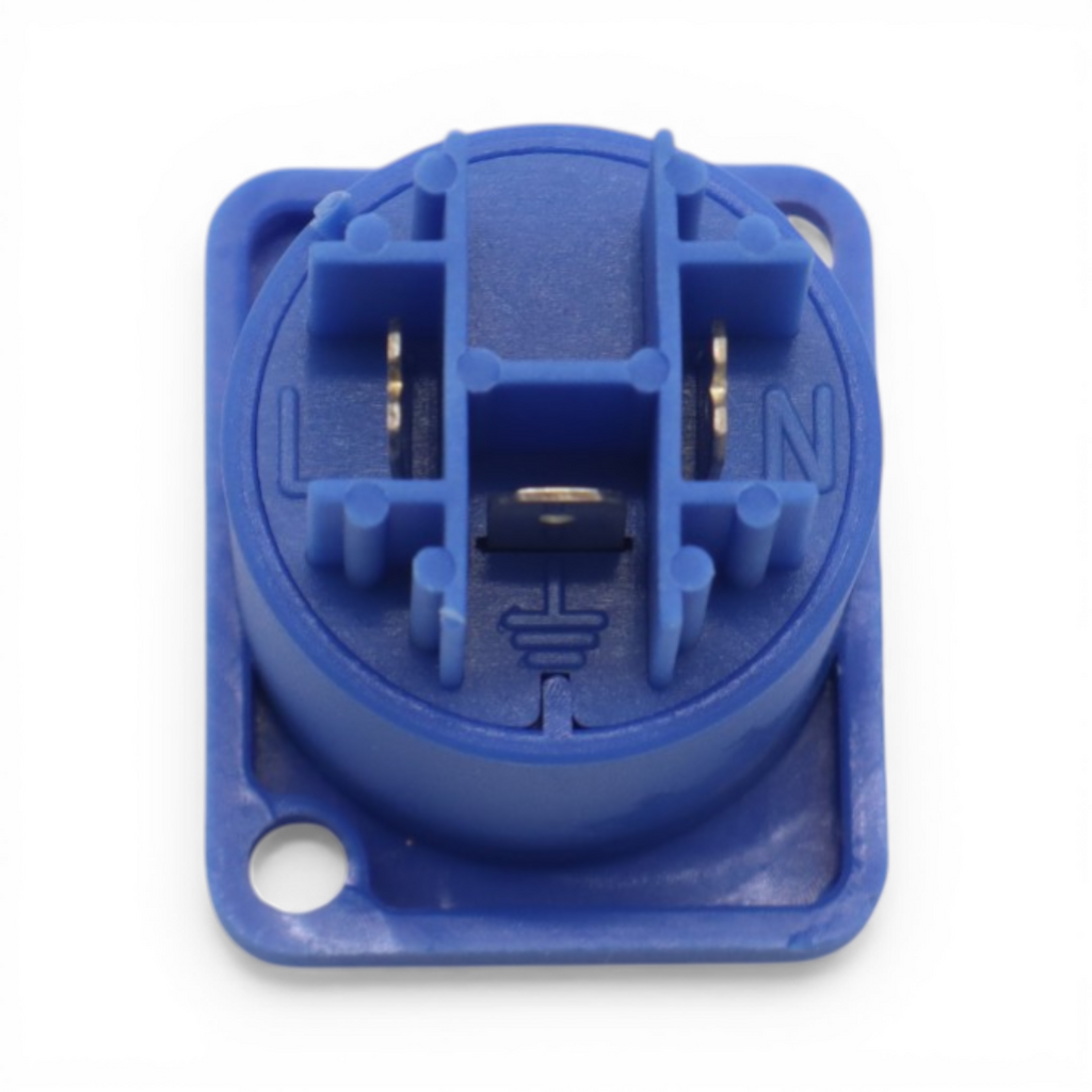 Panel Mount Blue Power Connection Compatible Female Connector