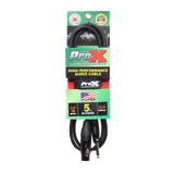 5 Ft. Unbalanced 1/4" TS-M to XLR-F High Performance Audio Cable