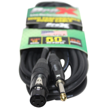 50 Ft. Unbalanced 1/4" TS to XLR-F High Performance Audio Cable