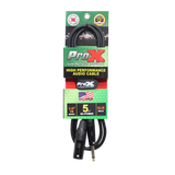 5 Ft. Unbalanced 1/4" TS to XLR3-M High Performance Audio Cable