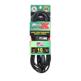 10 Ft. Unbalanced 1/4" TS-M to XLR3-M High Performance Audio Cable