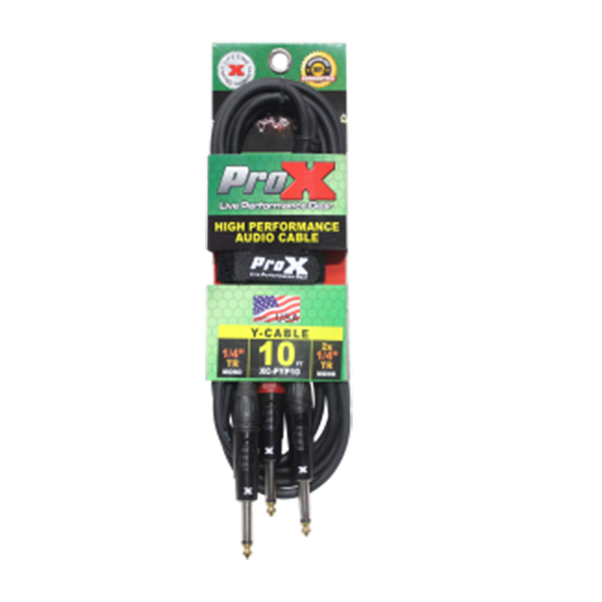 10 Ft. 1/4" TS-M to Dual 1/4" TS-M High Performance Audio Cable