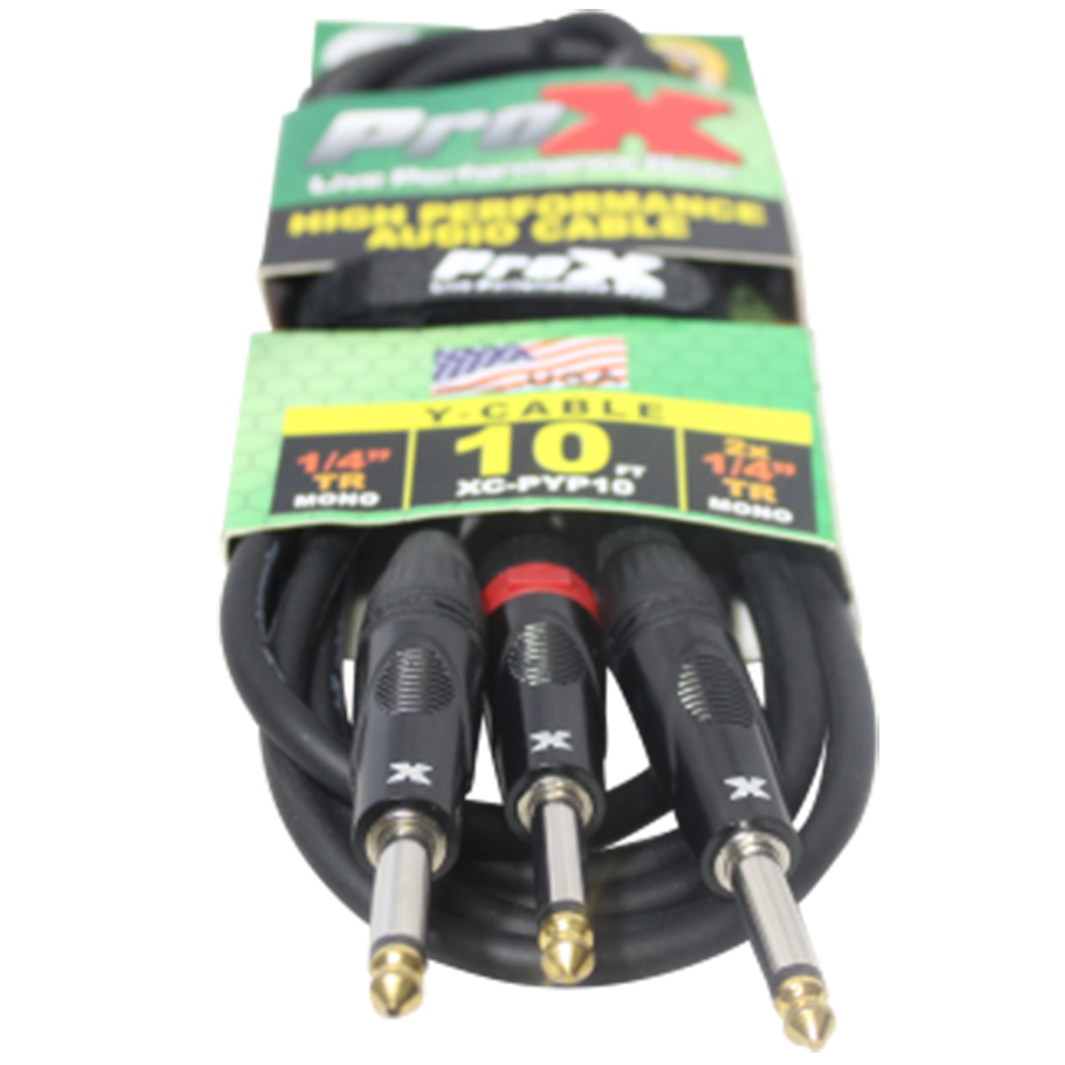 10 Ft. 1/4" TS-M to Dual 1/4" TS-M High Performance Audio Cable