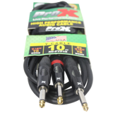 10 Ft. 1/4" TS-M to Dual 1/4" TS-M High Performance Audio Cable