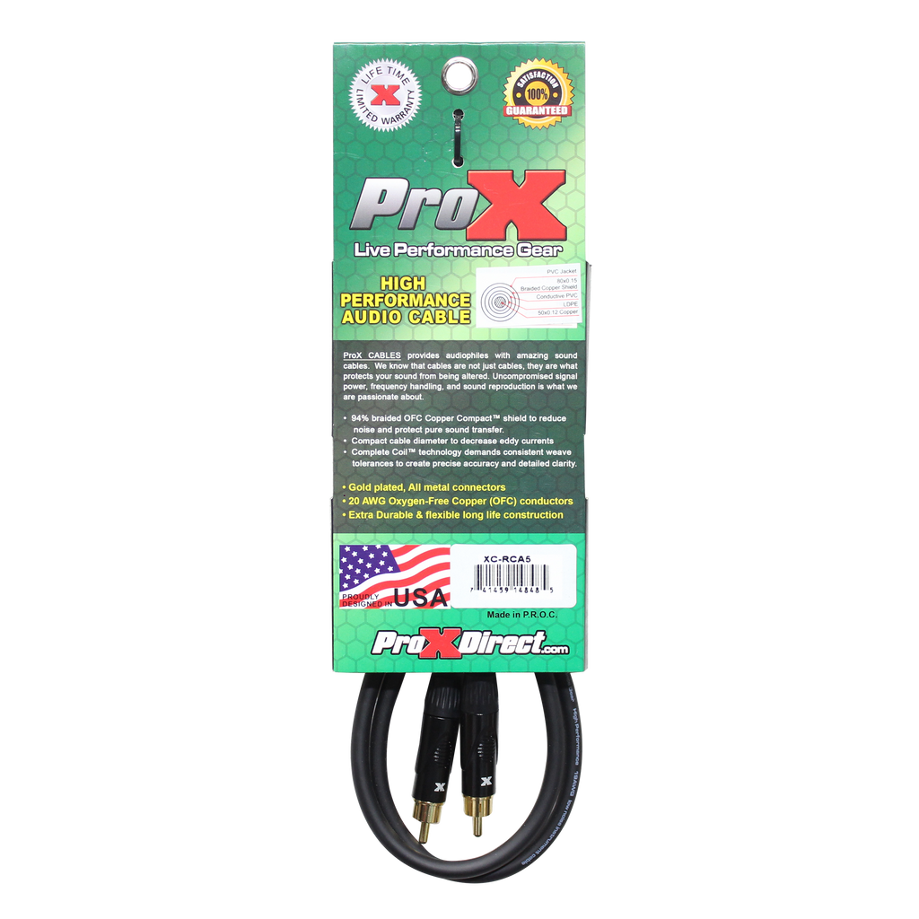 5 Ft. High Performance Audio Cable RCA to RCA