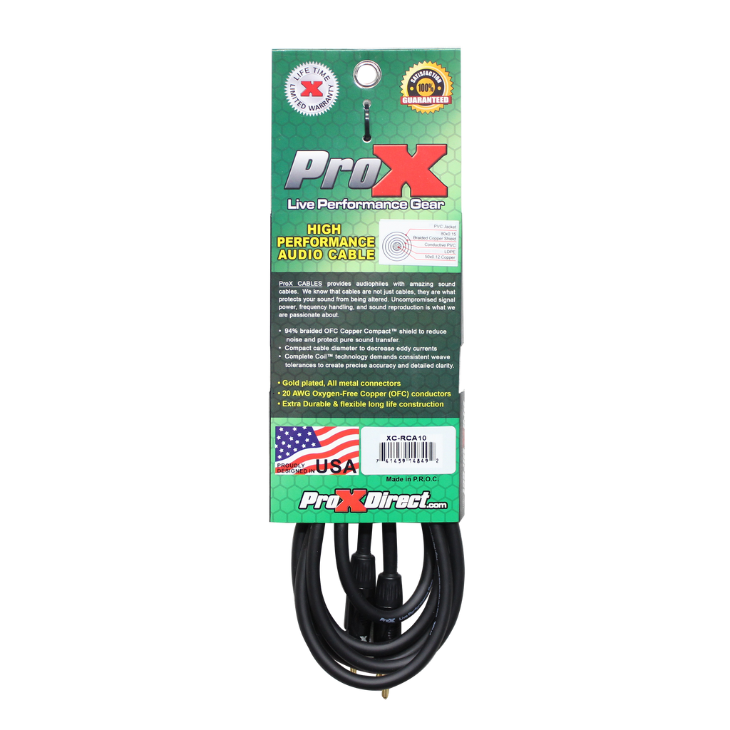 10 Ft. High Performance Audio Cable RCA to RCA