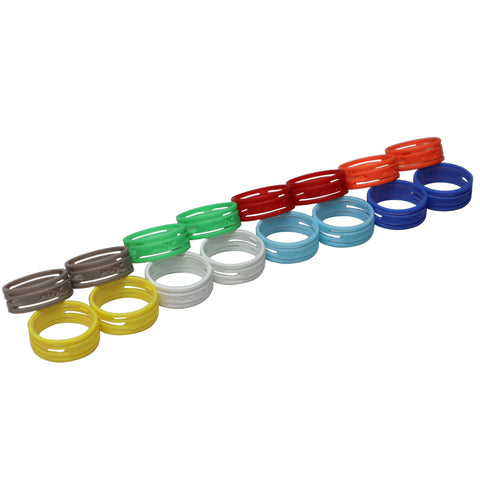 8 Color Ring Replacements for XLR Cables 16 Pack - Identify your cable lenght for all ProX XLR Cables