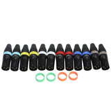 8 Color Ring Replacements for XLR Cables 16 Pack - Identify your cable lenght for all ProX XLR Cables