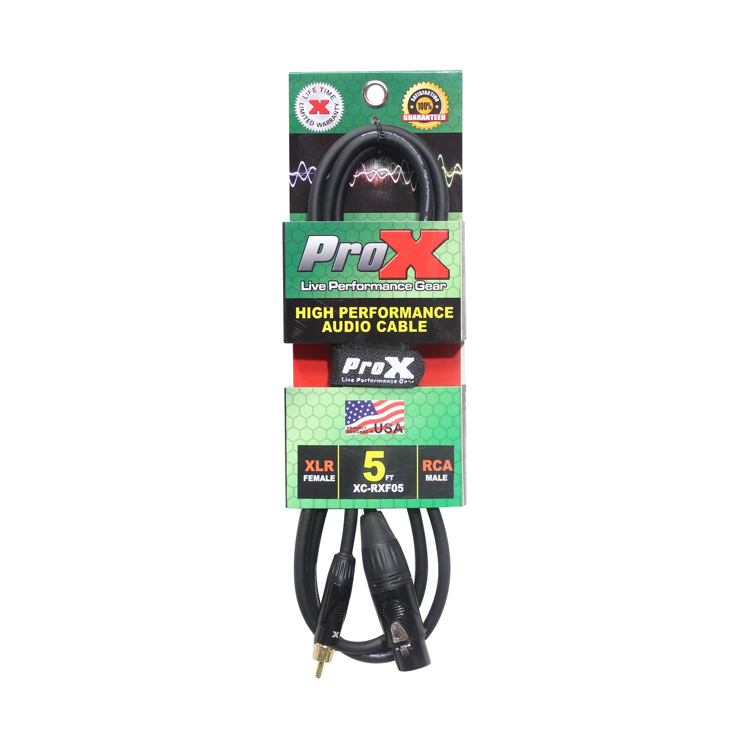 5 Ft. Unbalanced RCA to XLR3-F High Performance Audio Cable