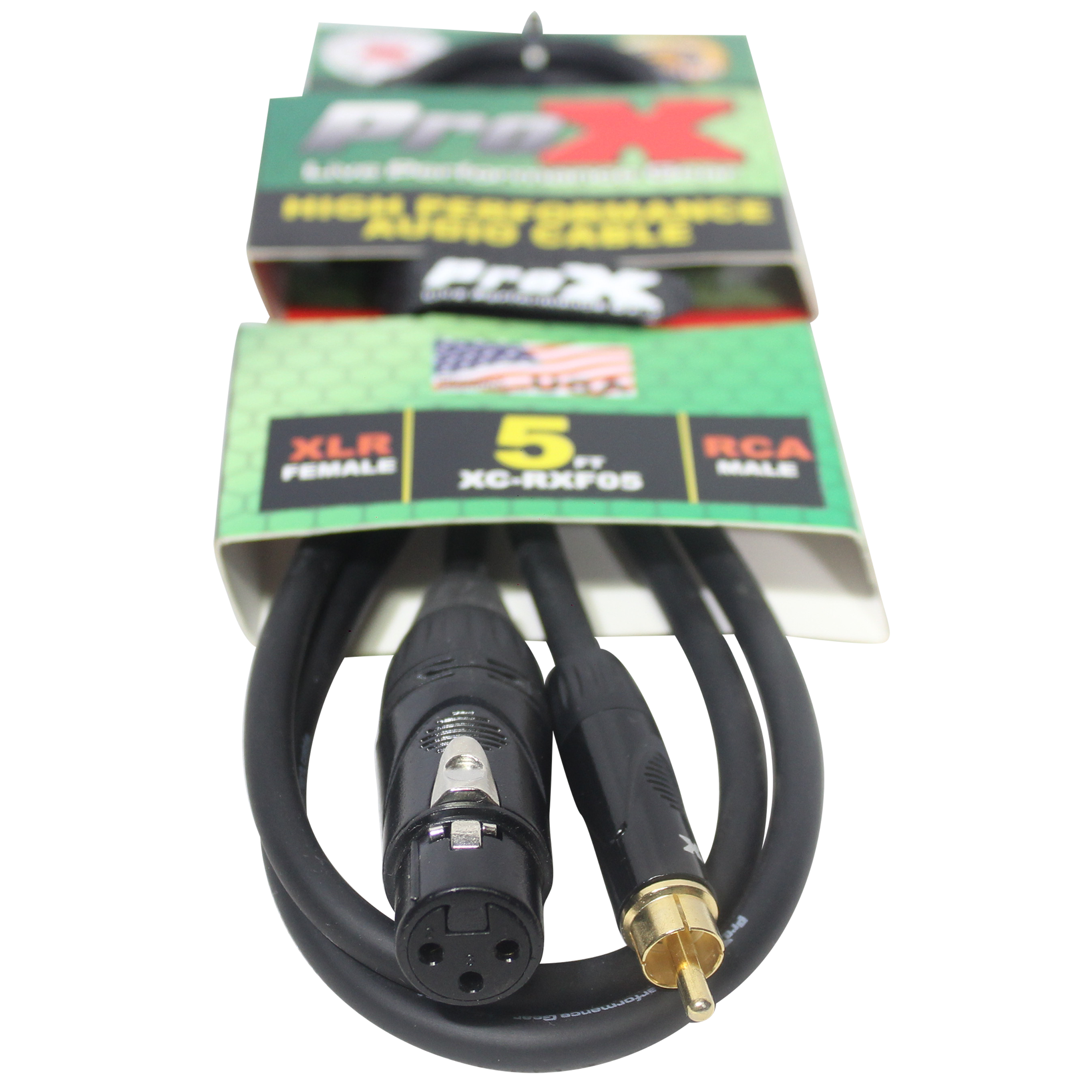 5 Ft. Unbalanced RCA to XLR3-F High Performance Audio Cable