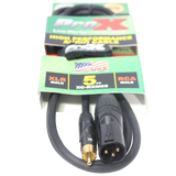 5' Ft. High Performance XLR Male to RCA Male Unbalanced Audio Cable