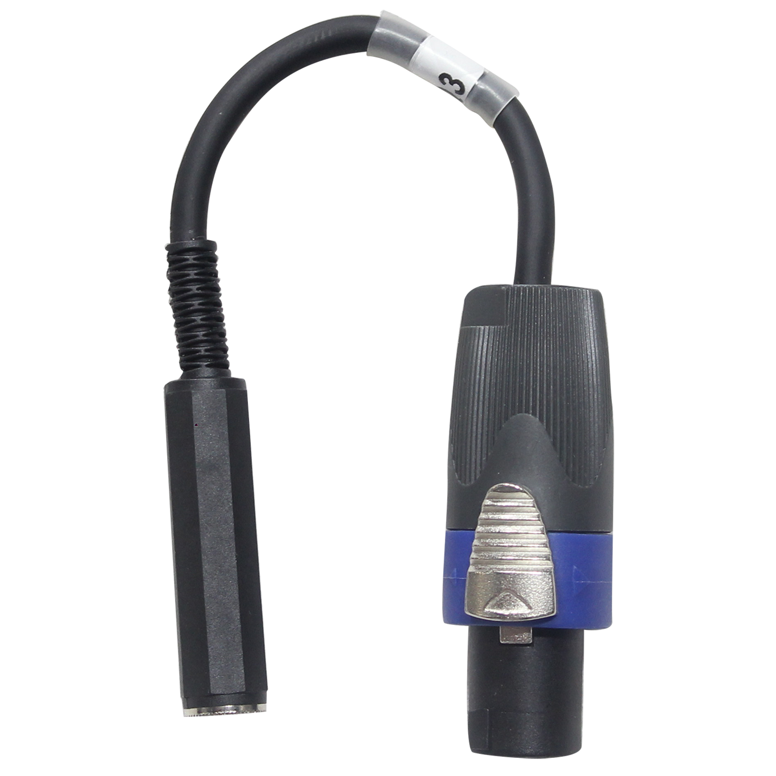 6" Speaker Twist connector Male to 1/4" TS-F Female High Performance Speaker Cable