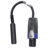 6" Speaker Twist connector Male to 1/4" TS-F Female High Performance Speaker Cable