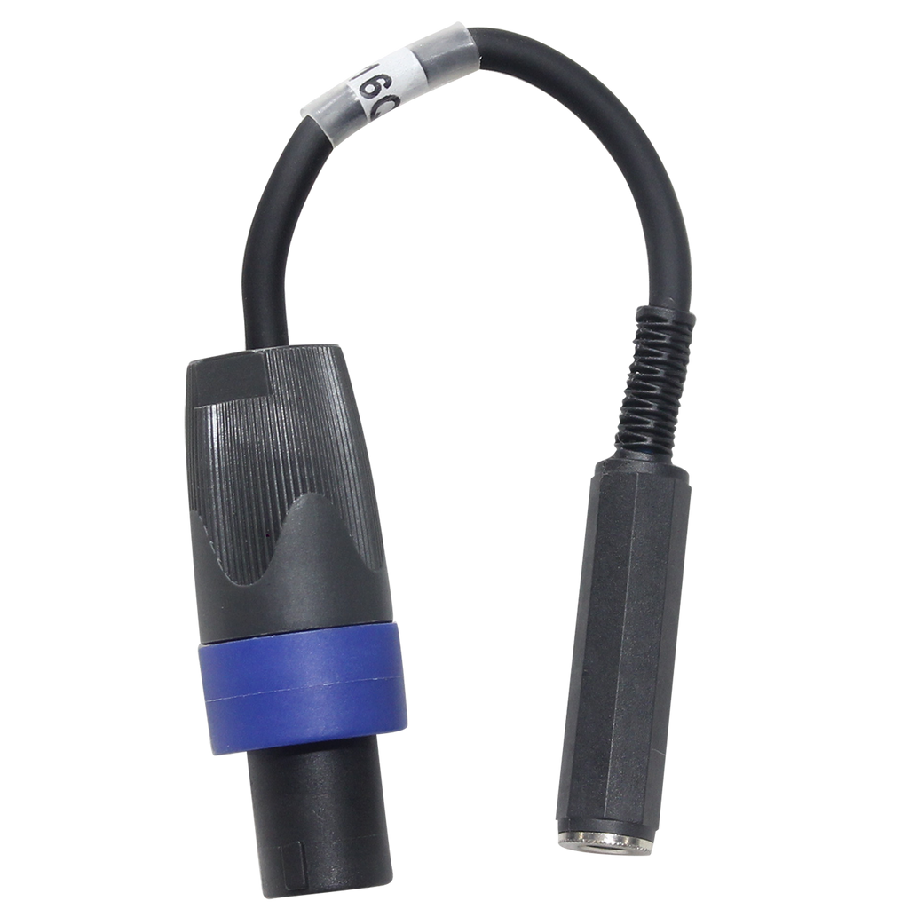 6" Speaker Twist connector Male to 1/4" TS-F Female High Performance Speaker Cable