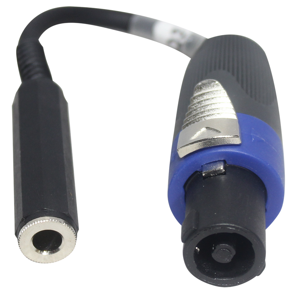 6" Speaker Twist connector Male to 1/4" TS-F Female High Performance Speaker Cable