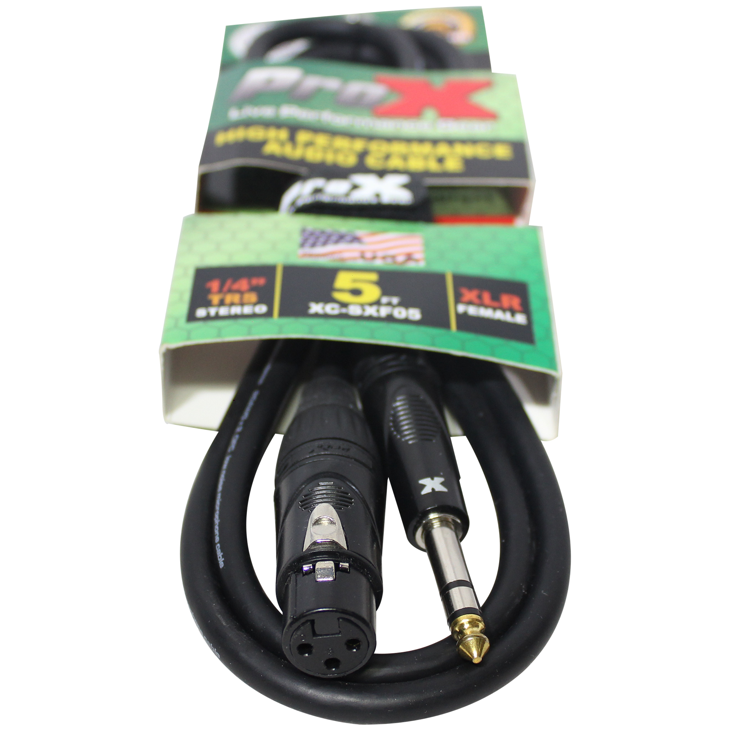 5 Ft. Balanced 1/4" TRS-M to XLR-F High Performance Audio Cable