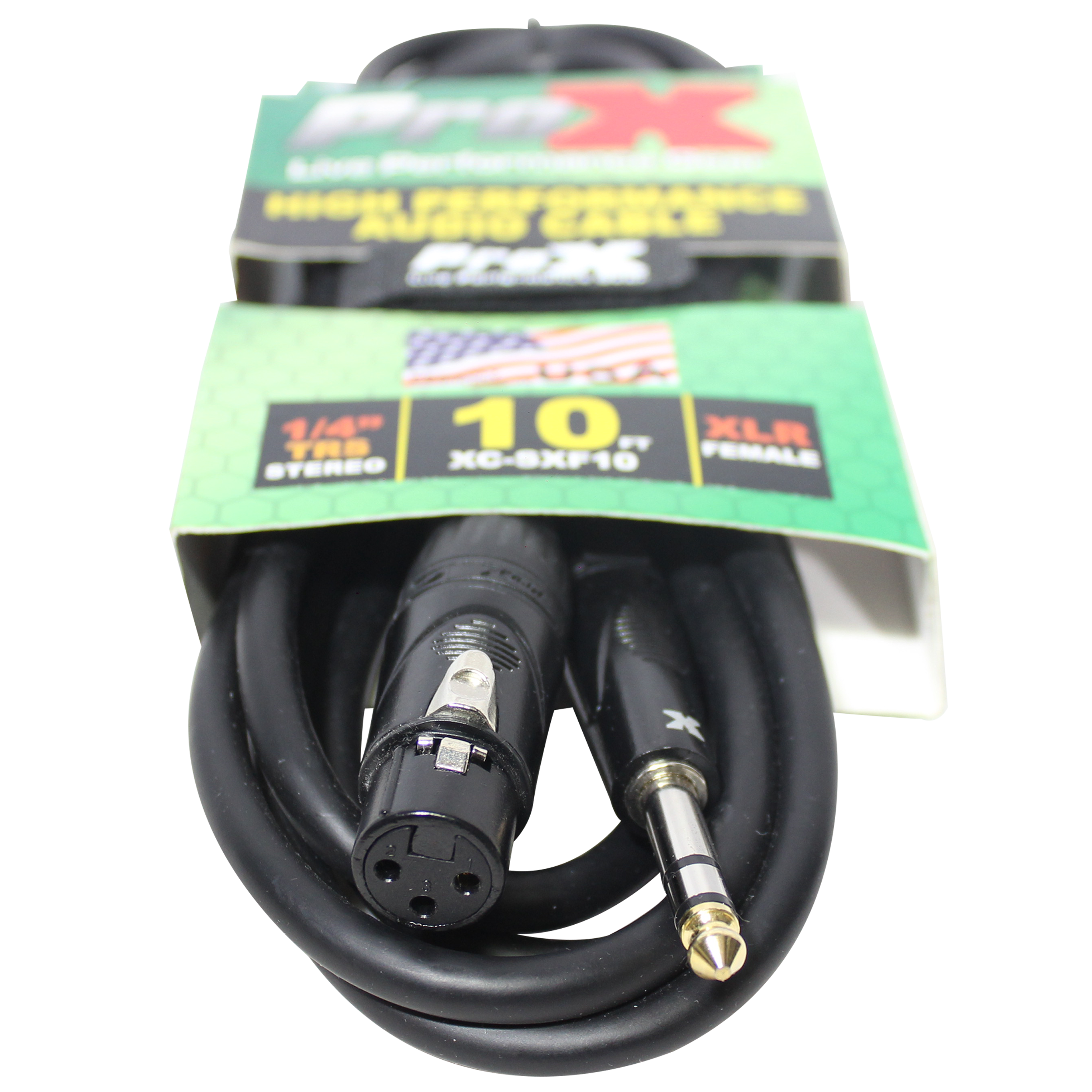 10 Ft. Balanced 1/4" TRS to XLR3-F High Performance Audio Cable