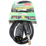5 Ft. Balanced XLR3-M to 1/4" TRS-M High Performance Audio Cable