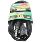 10 Ft. Balanced XLR3-M to 1/4 TRS-M High Performance Audio Cable