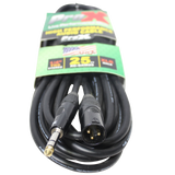 25 Ft. Balanced XLR-M to 1/4 TRS-M High Performance Audio Cable