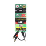 3 Ft. Unbalanced 1/4" TRS-M to Dual RCA-M High Performance Audio Cable